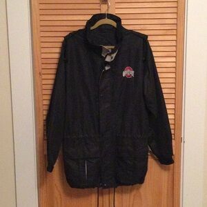 Black Men's Jacket with Embroidered Logo